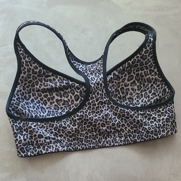PINK Victoria's Secret Black and White Animal Print Sports Bra M - Picture 7 of 10